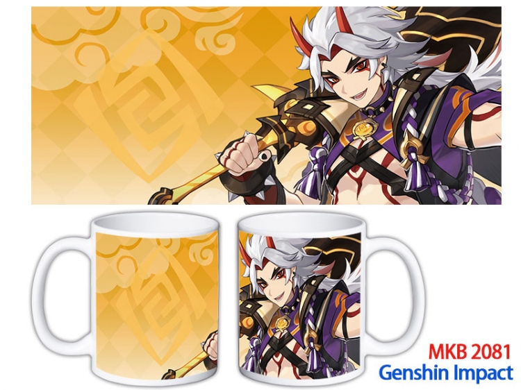 Genshin Impact Anime color printing ceramic mug cup price for 5 pcs  MKB-2081