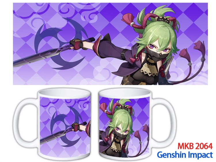 Genshin Impact Anime color printing ceramic mug cup price for 5 pcs  MKB-2064
