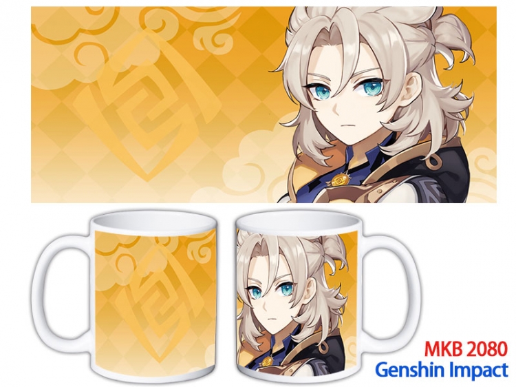 Genshin Impact Anime color printing ceramic mug cup price for 5 pcs  MKB-2080