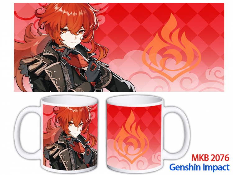 Genshin Impact Anime color printing ceramic mug cup price for 5 pcs  MKB-2076