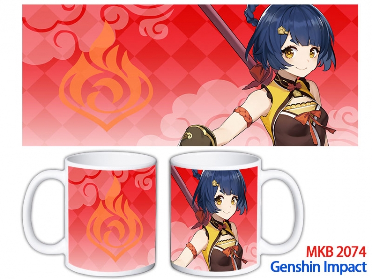 Genshin Impact Anime color printing ceramic mug cup price for 5 pcs MKB-2074