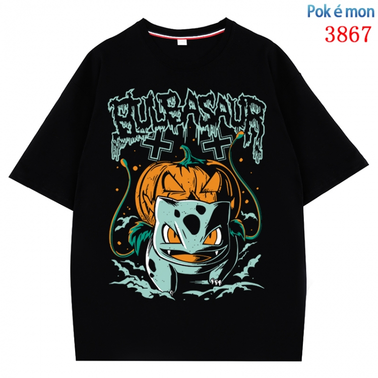 Pokemon Anime Pure Cotton Short Sleeve T-shirt Direct Spray Technology from S to 4XL CMY-3867-2