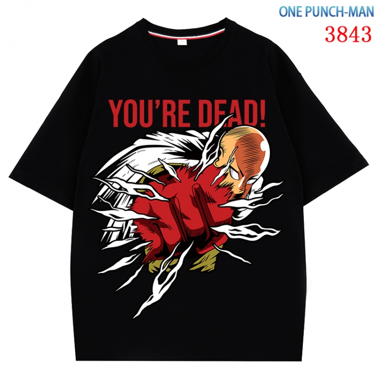 One Punch Man  Anime Pure Cotton Short Sleeve T-shirt Direct Spray Technology from S to 4XL CMY-3843-2