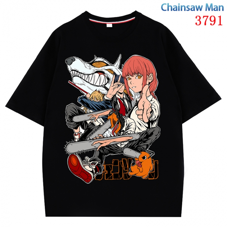 Chainsaw man  Anime Pure Cotton Short Sleeve T-shirt Direct Spray Technology from S to 4XL CMY-3791-2