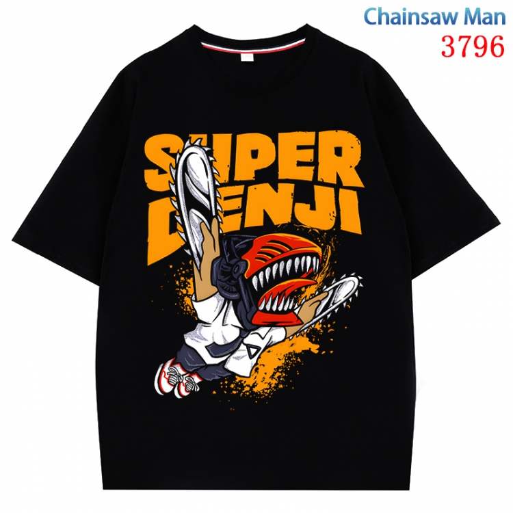 Chainsaw man  Anime Pure Cotton Short Sleeve T-shirt Direct Spray Technology from S to 4XL  CMY-3796-2