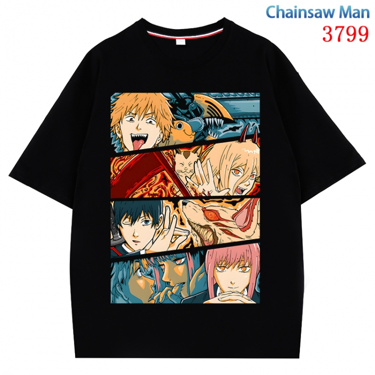 Chainsaw man  Anime Pure Cotton Short Sleeve T-shirt Direct Spray Technology from S to 4XL CMY-3799-2