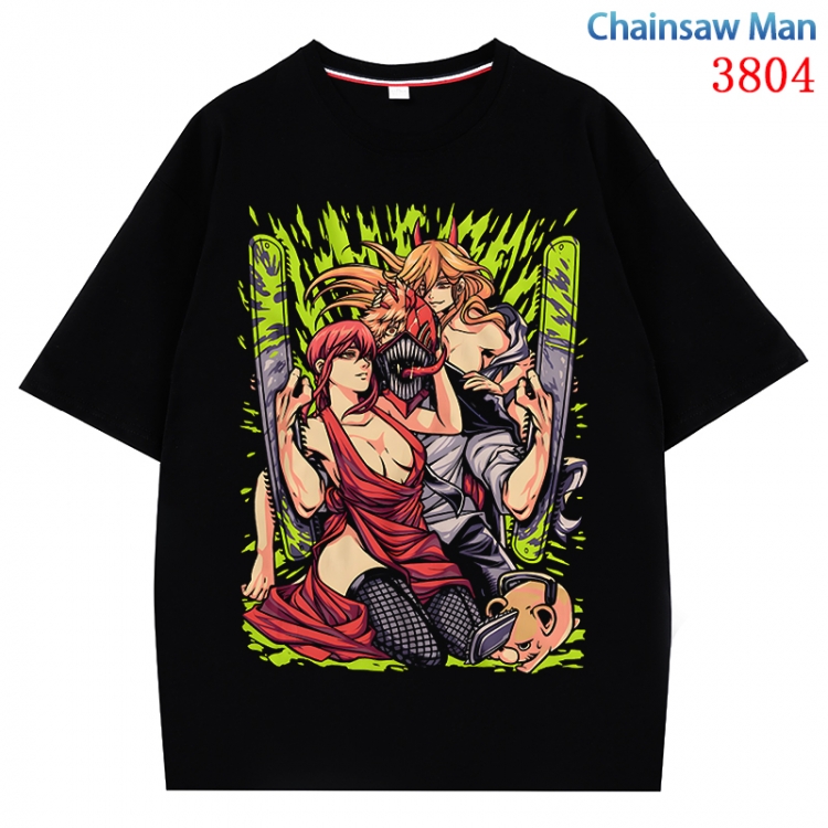 Chainsaw man  Anime Pure Cotton Short Sleeve T-shirt Direct Spray Technology from S to 4XL  CMY-3804-2