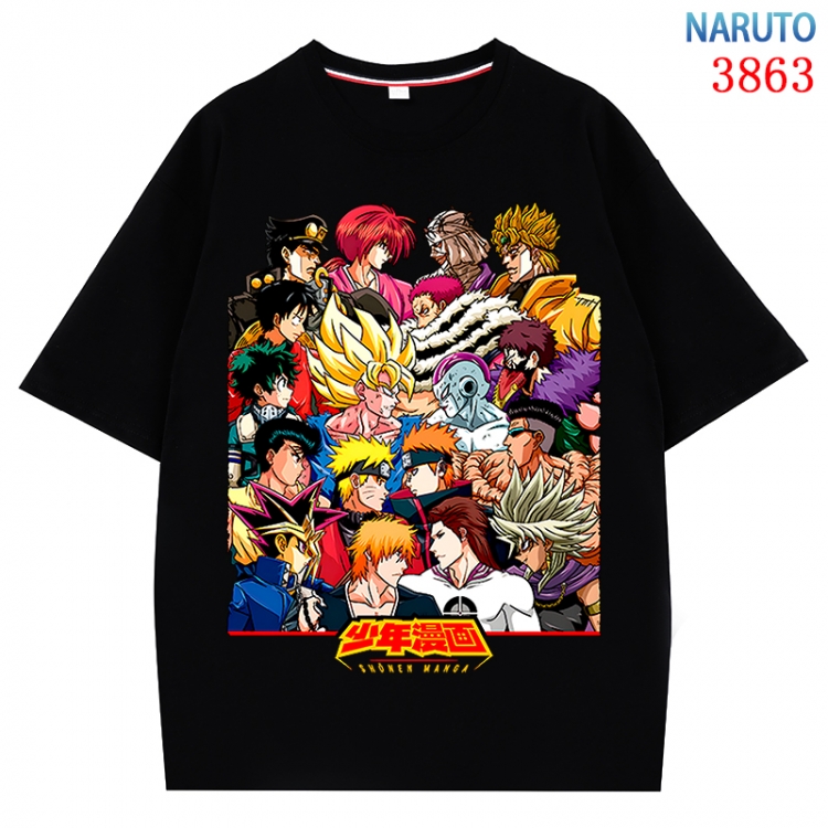 Naruto  Anime Pure Cotton Short Sleeve T-shirt Direct Spray Technology from S to 4XL CMY-3863-2