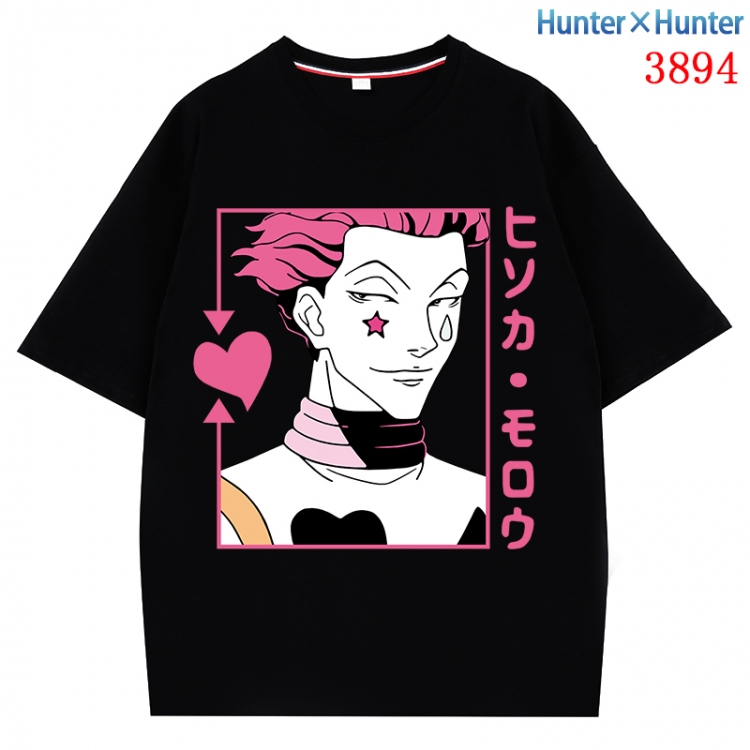 HunterXHunter Anime Pure Cotton Short Sleeve T-shirt Direct Spray Technology from S to 4XL CMY-3894-2