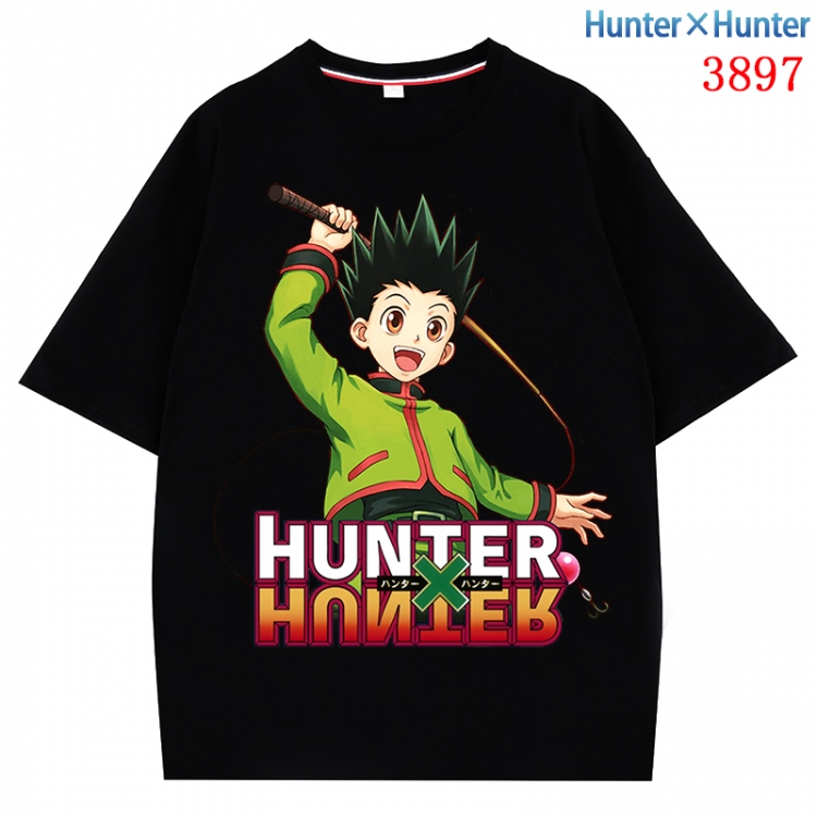 HunterXHunter Anime Pure Cotton Short Sleeve T-shirt Direct Spray Technology from S to 4XL  CMY-3897-2