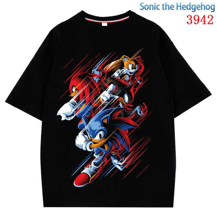 Sonic The Hedgehog Anime Pure Cotton Short Sleeve T-shirt Direct Spray Technology from S to 4XL CMY-3942-2