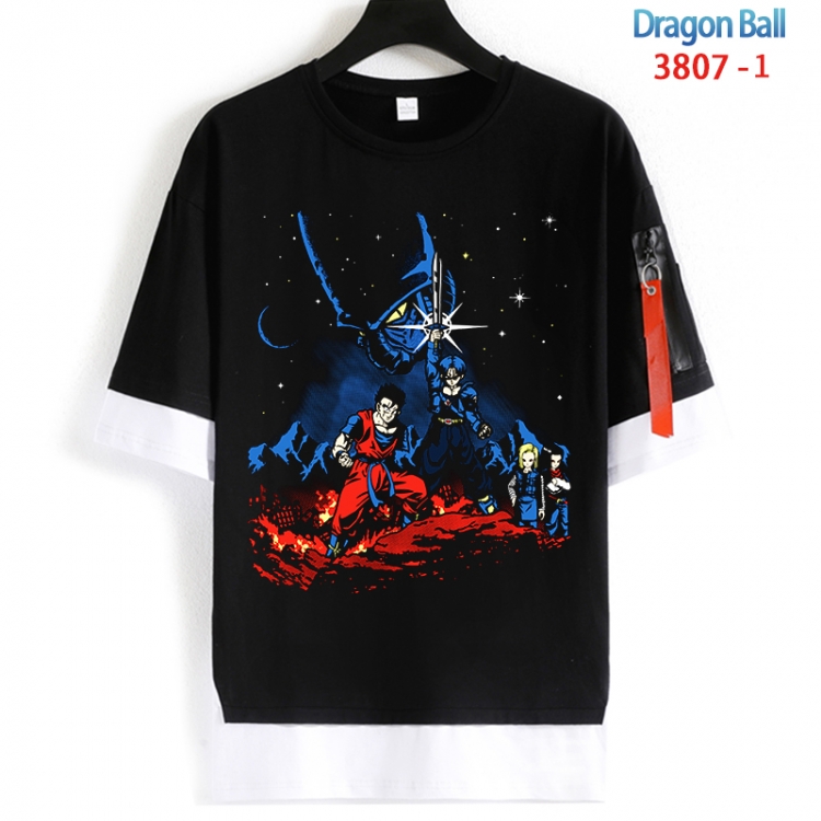 DRAGON BALL Cotton Crew Neck Fake Two-Piece Short Sleeve T-Shirt from S to 4XL  HM-3807