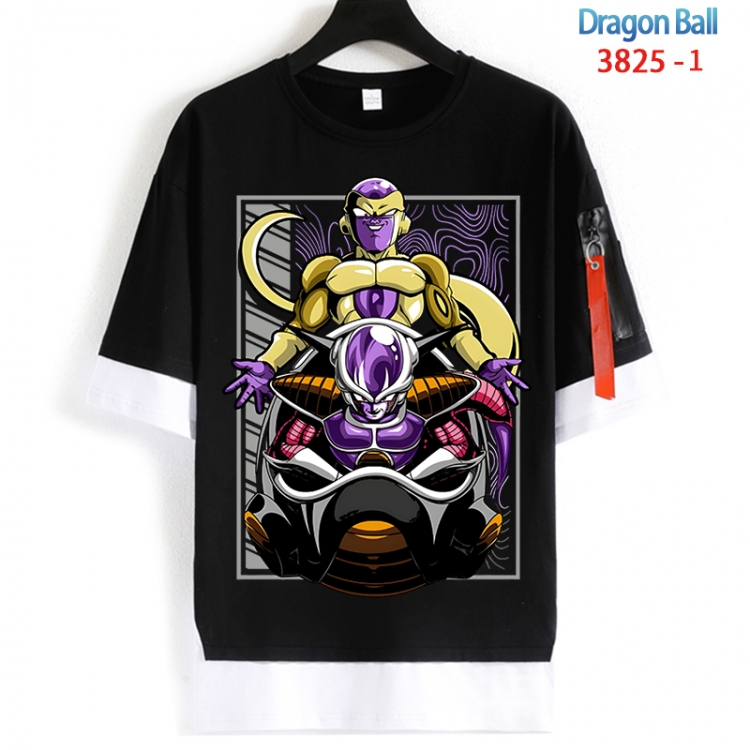 DRAGON BALL Cotton Crew Neck Fake Two-Piece Short Sleeve T-Shirt from S to 4XL HM-3825