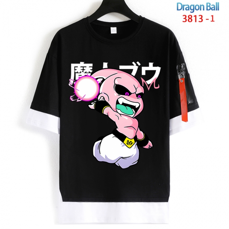 DRAGON BALL Cotton Crew Neck Fake Two-Piece Short Sleeve T-Shirt from S to 4XL HM-3813