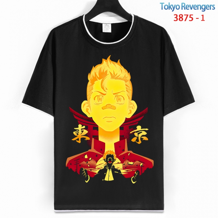 Tokyo Revengers Cotton crew neck black and white trim short-sleeved T-shirt from S to 4XL  HM-3875-1