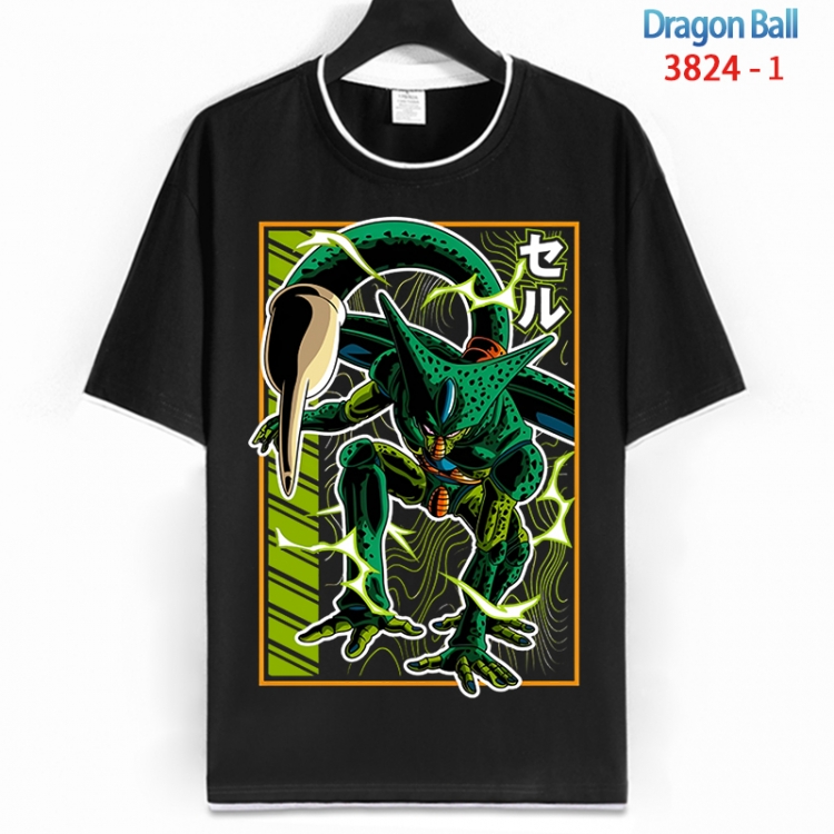 DRAGON BALL Cotton crew neck black and white trim short-sleeved T-shirt from S to 4XL HM-3824-1