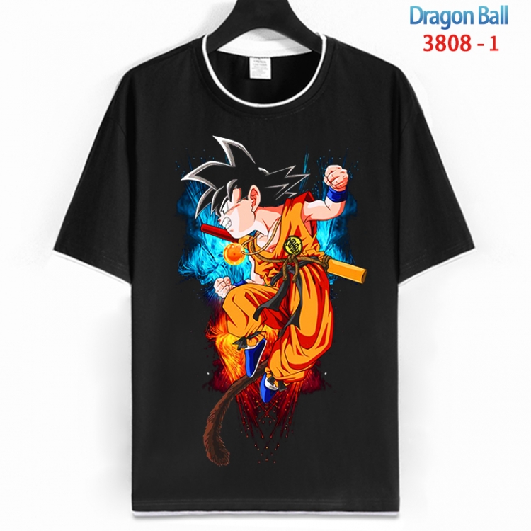 DRAGON BALL Cotton crew neck black and white trim short-sleeved T-shirt from S to 4XL HM-3808-1