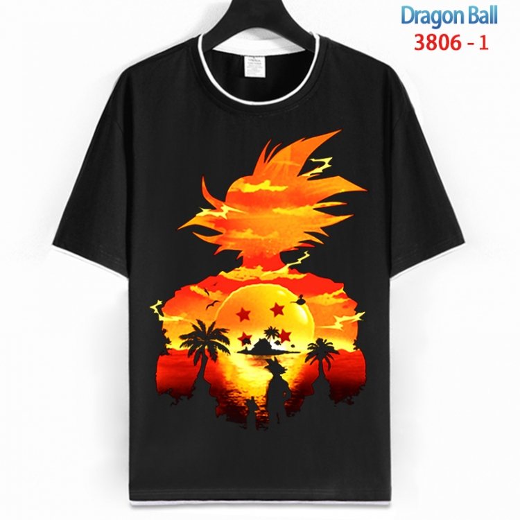 DRAGON BALL Cotton crew neck black and white trim short-sleeved T-shirt from S to 4XL HM-3806-1