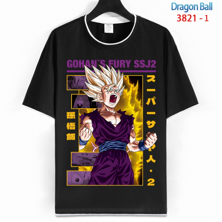 DRAGON BALL Cotton crew neck black and white trim short-sleeved T-shirt from S to 4XL  HM-3821-1