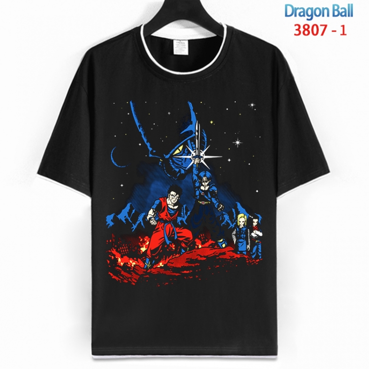 DRAGON BALL Cotton crew neck black and white trim short-sleeved T-shirt from S to 4XL HM-3807-1