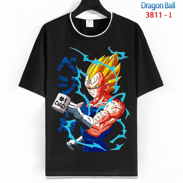 DRAGON BALL Cotton crew neck black and white trim short-sleeved T-shirt from S to 4XL  HM-3811-1