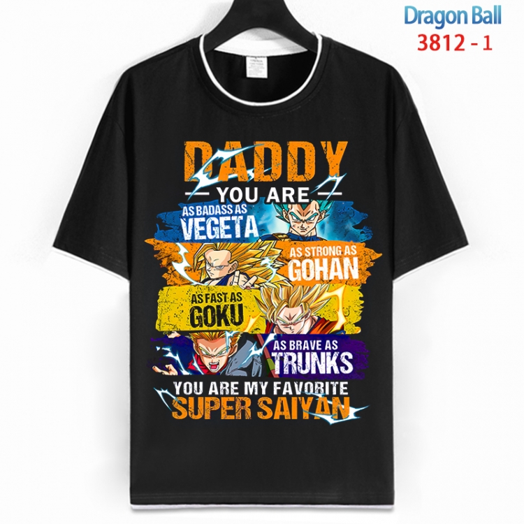 DRAGON BALL Cotton crew neck black and white trim short-sleeved T-shirt from S to 4XL HM-3812-1