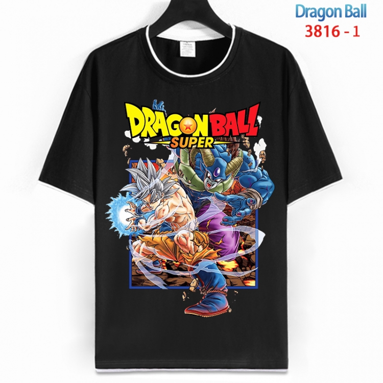 DRAGON BALL Cotton crew neck black and white trim short-sleeved T-shirt from S to 4XL HM-3816-1