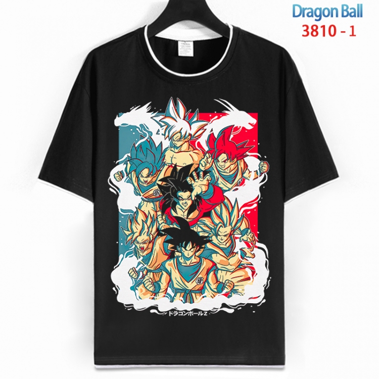 DRAGON BALL Cotton crew neck black and white trim short-sleeved T-shirt from S to 4XL HM-3810-1