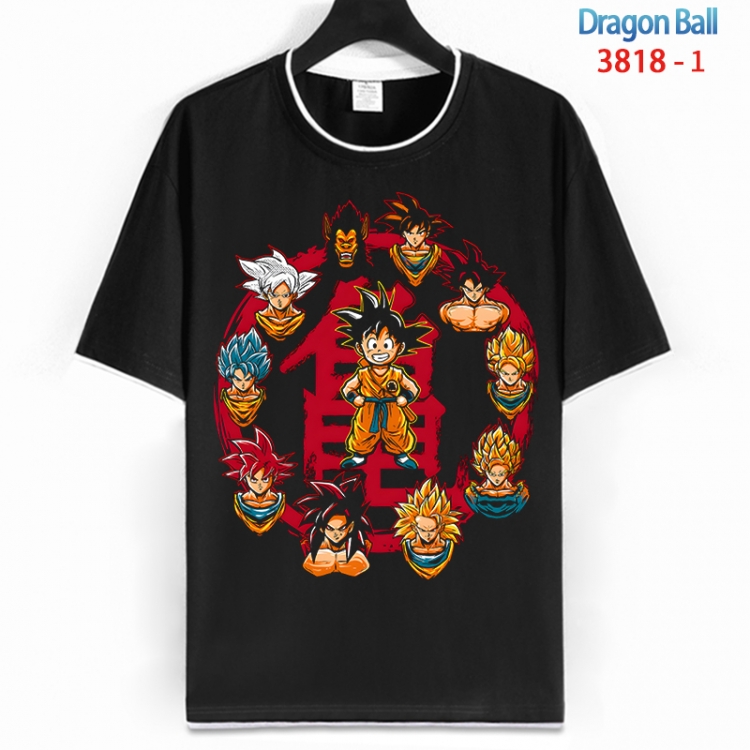 DRAGON BALL Cotton crew neck black and white trim short-sleeved T-shirt from S to 4XL HM-3818-1