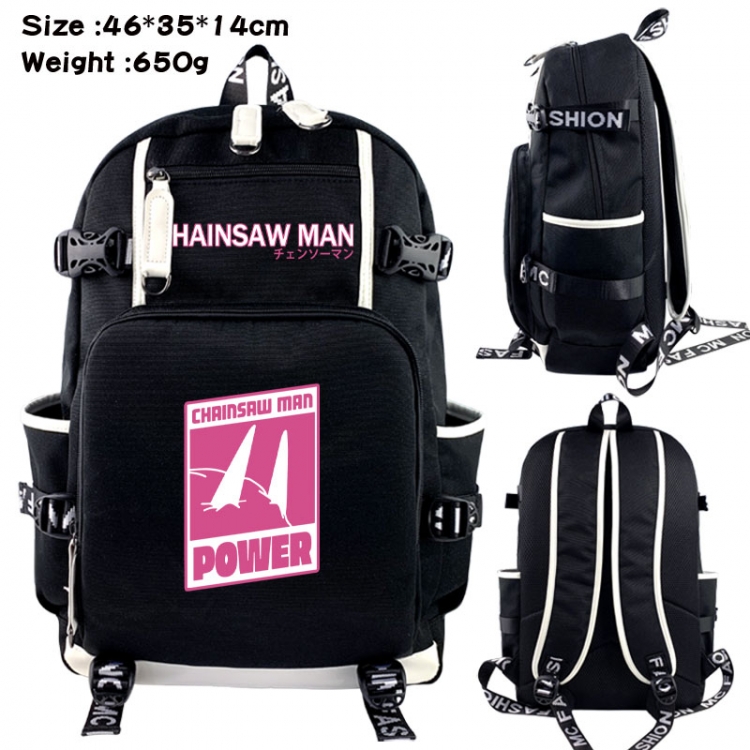 Chainsaw man Animation upper and lower data canvas backpack 46X35X14CM 650G