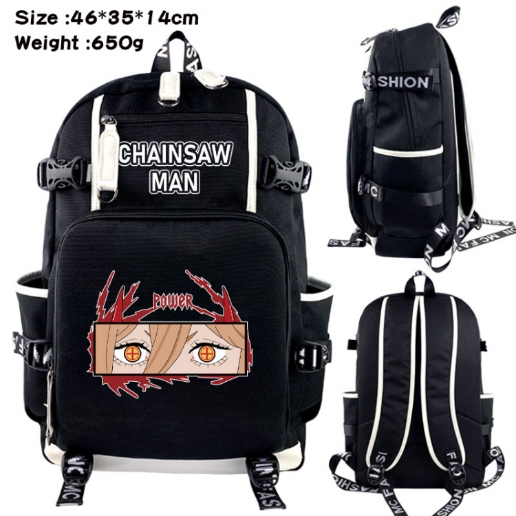 Chainsaw man Animation upper and lower data canvas backpack 46X35X14CM 650G