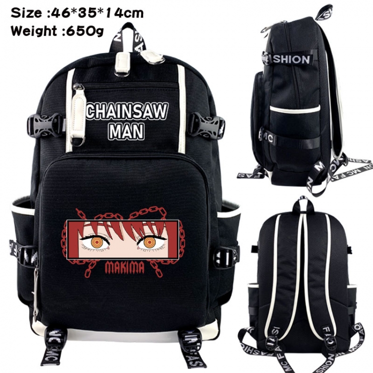 Chainsaw man Animation upper and lower data canvas backpack 46X35X14CM 650G