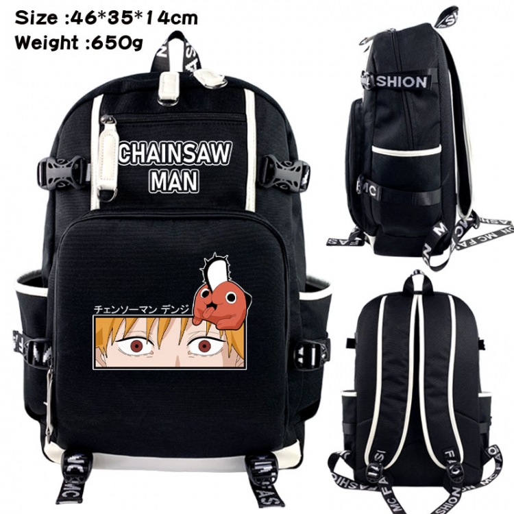 Chainsaw man Animation upper and lower data canvas backpack 46X35X14CM 650G