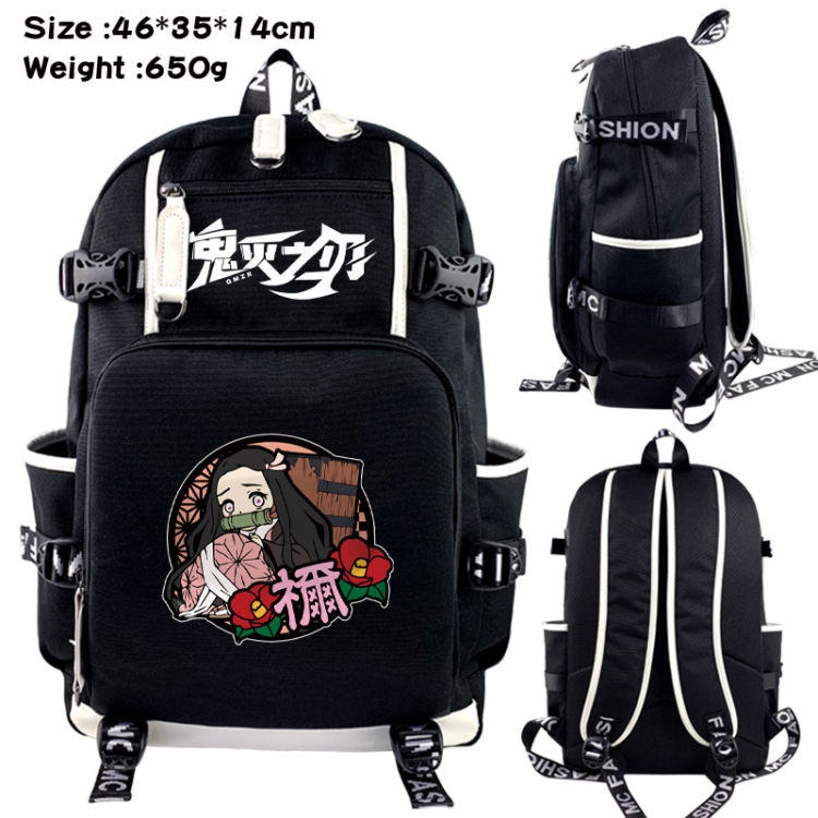 Demon Slayer Kimets Animation upper and lower data canvas backpack 46X35X14CM 650G