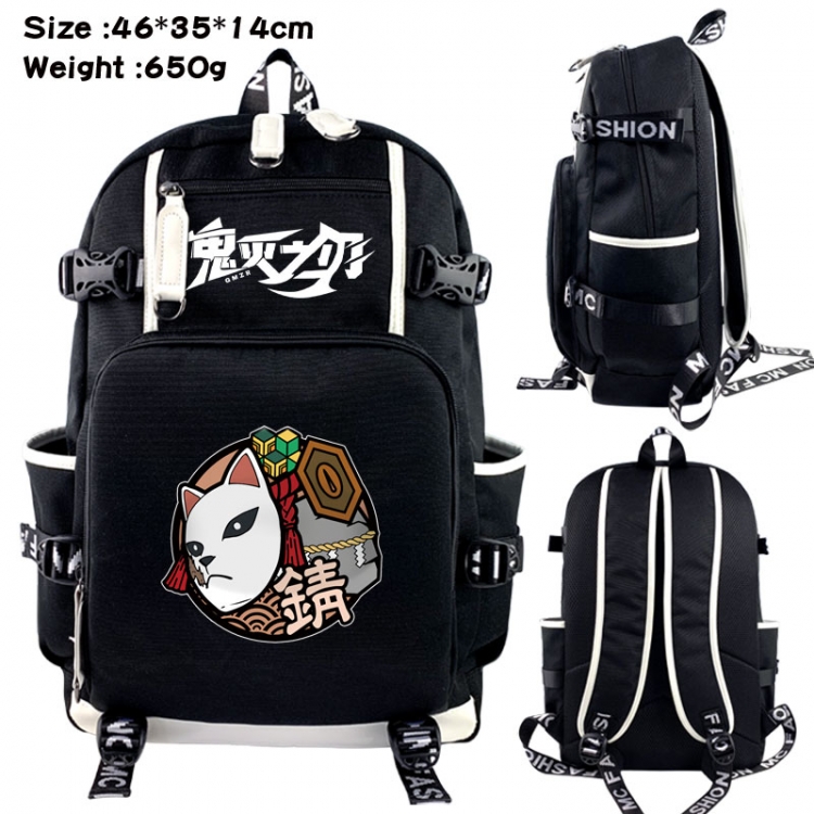 Demon Slayer Kimets Animation upper and lower data canvas backpack 46X35X14CM 650G