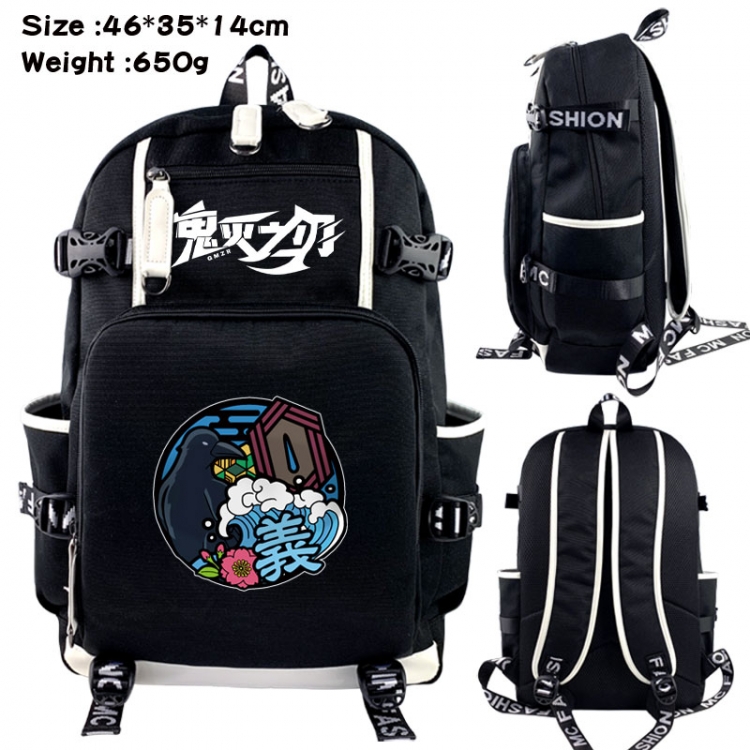 Demon Slayer Kimets Animation upper and lower data canvas backpack 46X35X14CM 650G