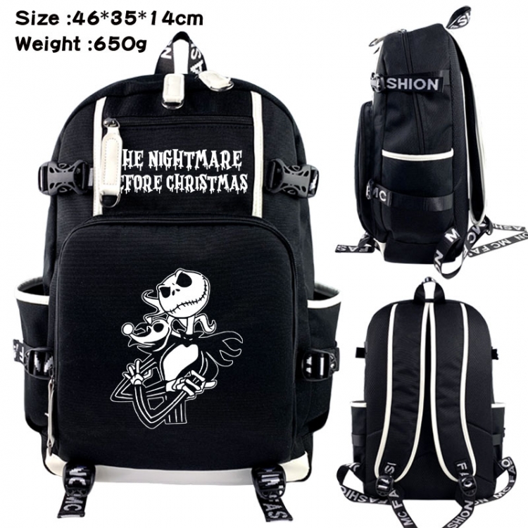 The Nightmare Before Christmas Animation upper and lower data canvas backpack 46X35X14CM 650G