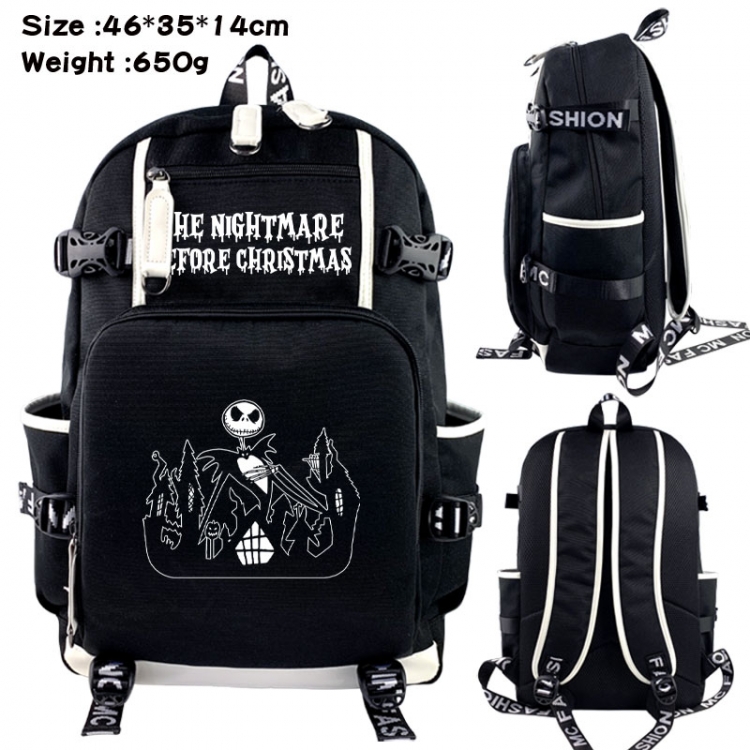 The Nightmare Before Christmas Animation upper and lower data canvas backpack 46X35X14CM 650G