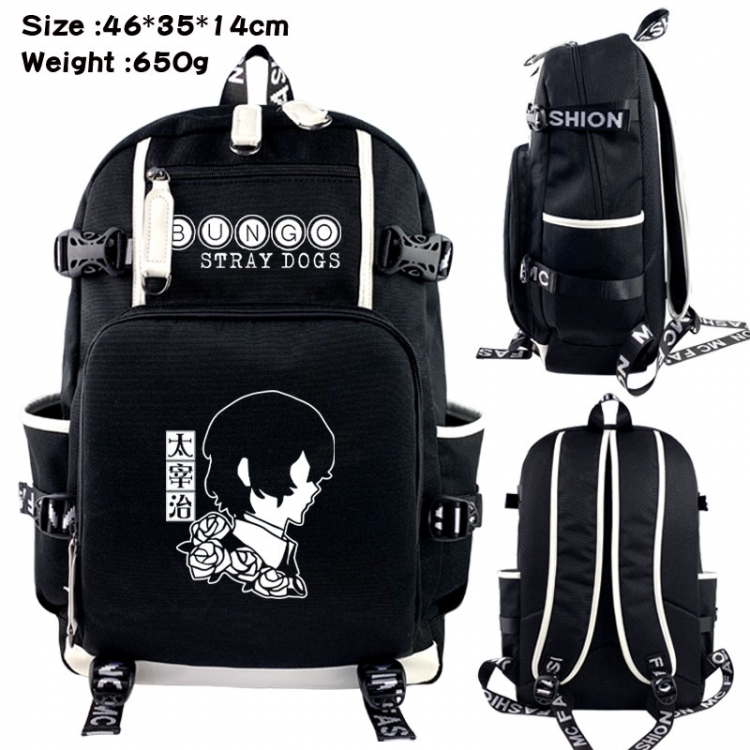 Bungo Stray Dogs Animation upper and lower data canvas backpack 46X35X14CM 650G