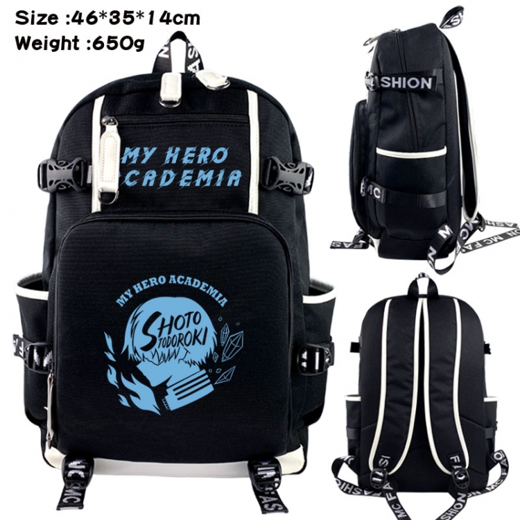 My Hero Academia Animation upper and lower data canvas backpack 46X35X14CM 650G