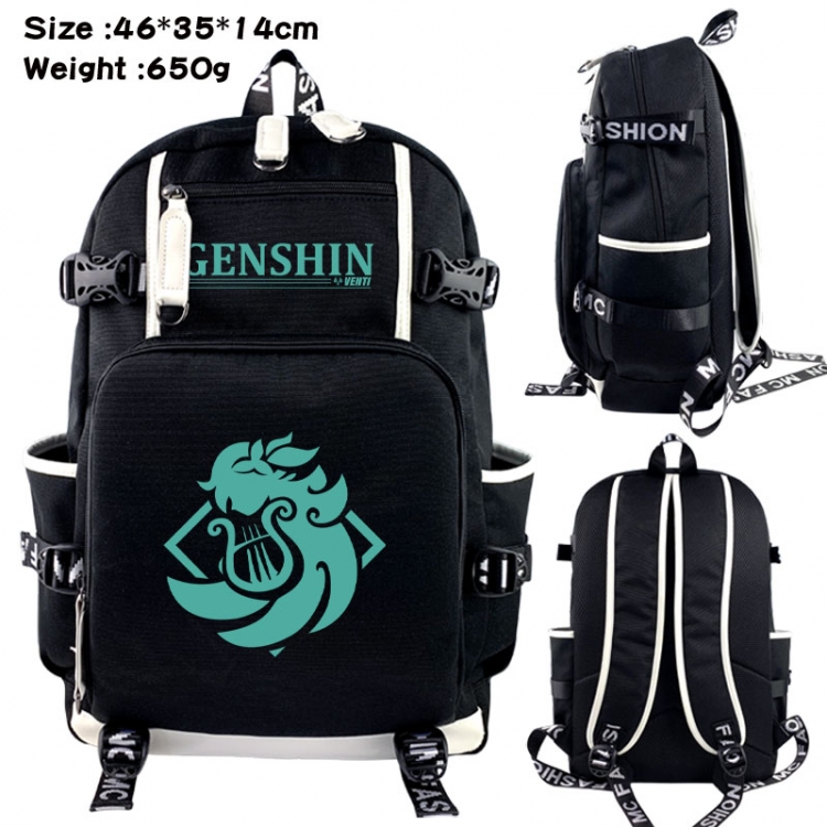 Genshin Impact Animation upper and lower data canvas backpack 46X35X14CM 650G