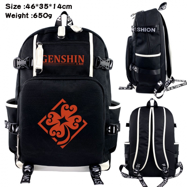 Genshin Impact Animation upper and lower data canvas backpack 46X35X14CM 650G