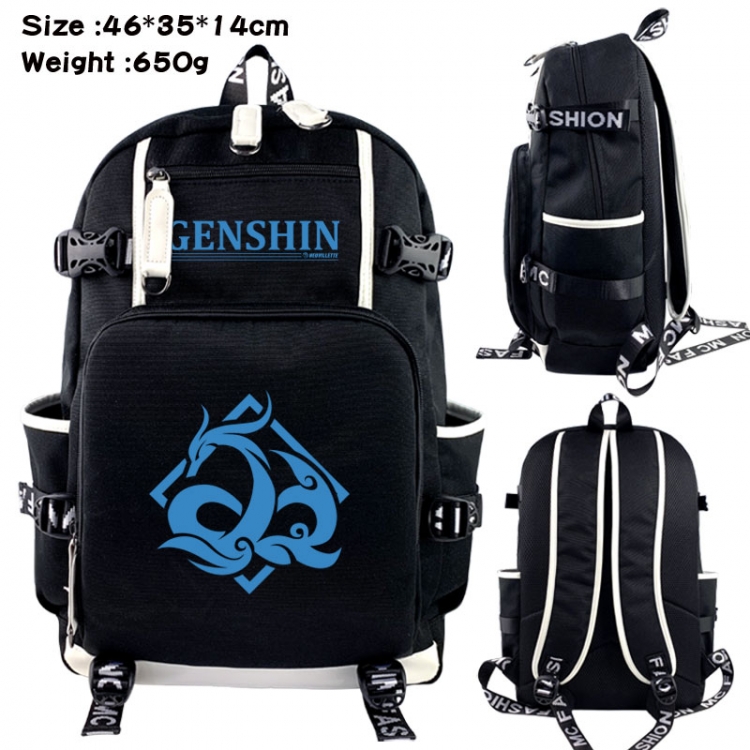 Genshin Impact Animation upper and lower data canvas backpack 46X35X14CM 650G