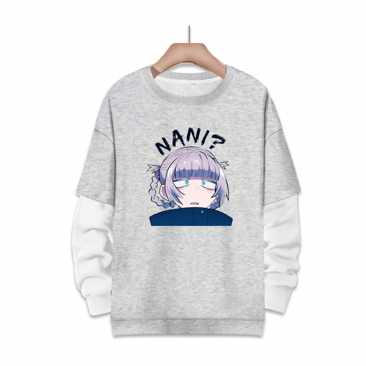 Call of the Night Anime fake two-piece thick round neck sweater from S to 3XL