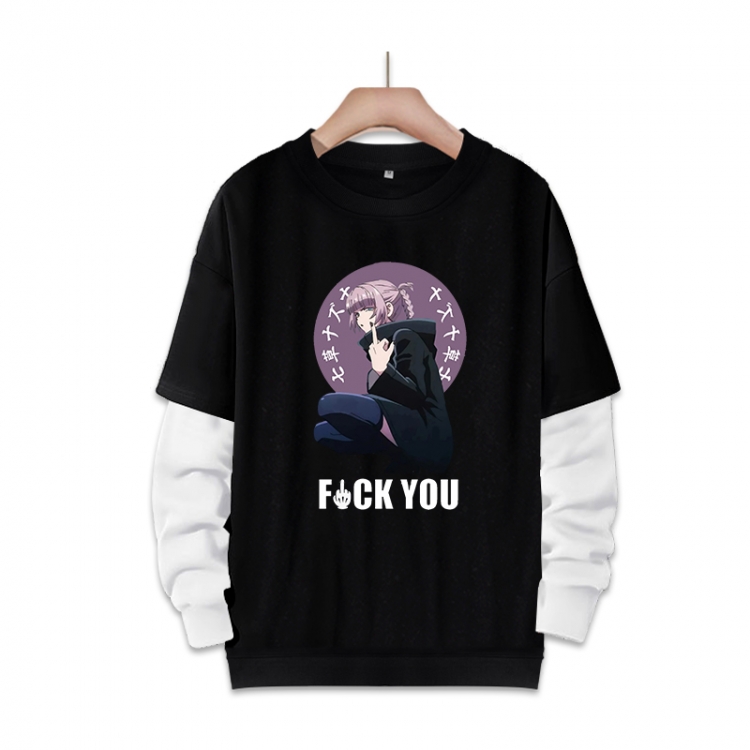 Call of the Night Anime fake two-piece thick round neck sweater from S to 3XL