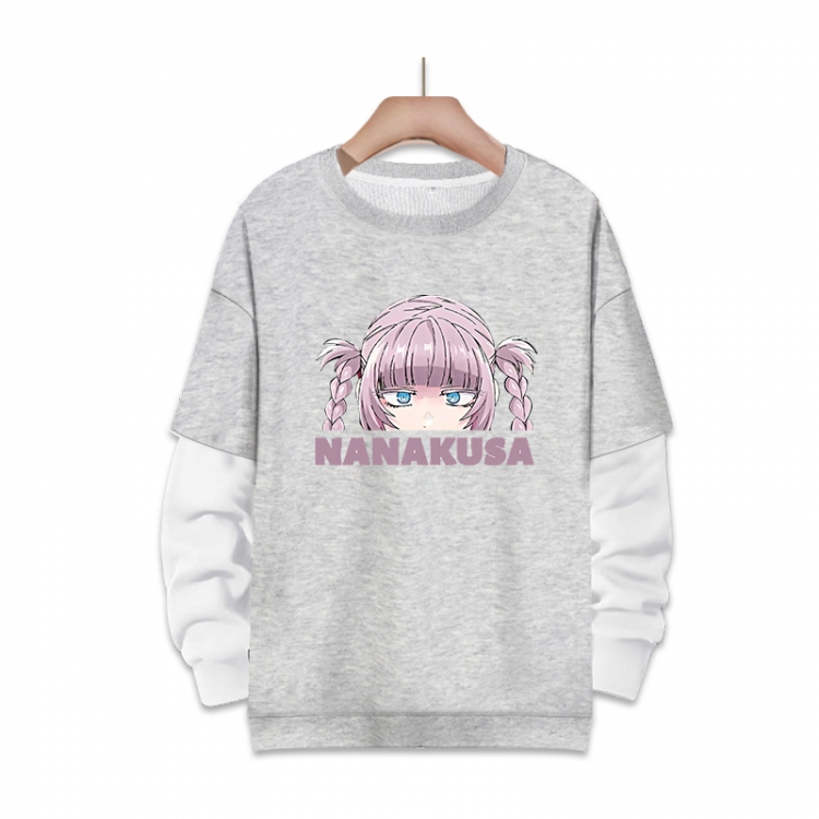 Call of the Night Anime fake two-piece thick round neck sweater from S to 3XL