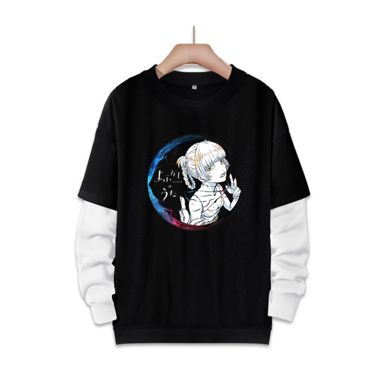 Call of the Night Anime fake two-piece thick round neck sweater from S to 3XL