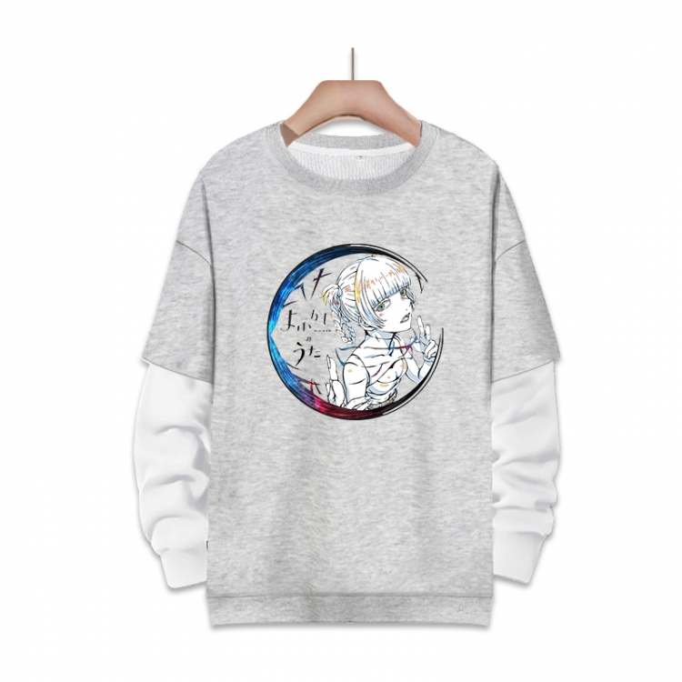 Call of the Night Anime fake two-piece thick round neck sweater from S to 3XL