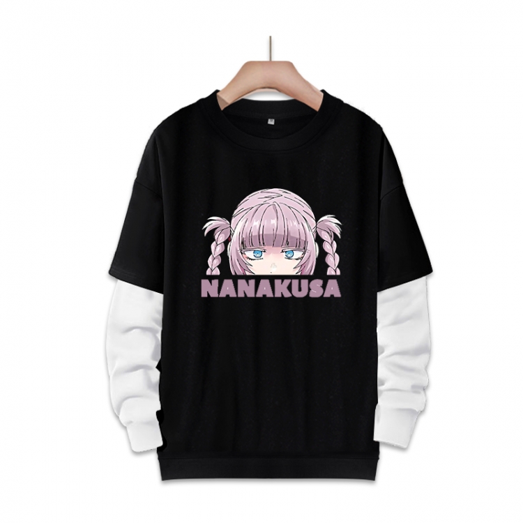 Call of the Night Anime fake two-piece thick round neck sweater from S to 3XL