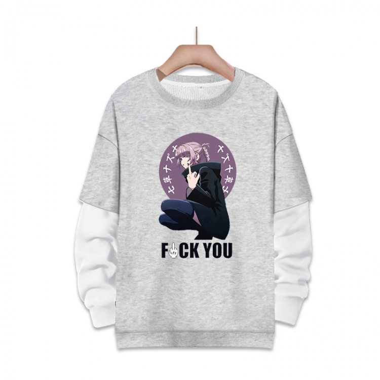 Call of the Night Anime fake two-piece thick round neck sweater from S to 3XL